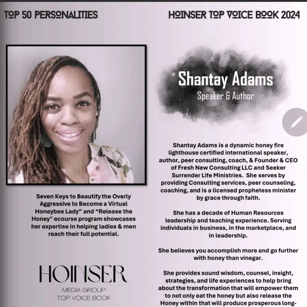 Coach Honey Shantay Adams featured in Fresh New Consulting Magazine