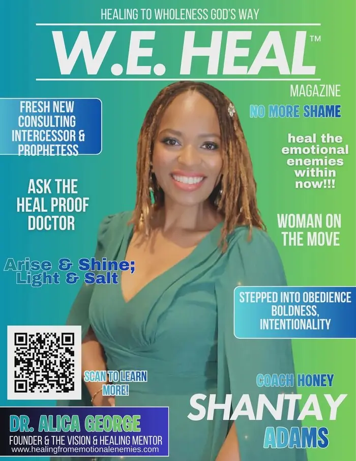 Coach Honey Shantay Adams featured on the cover of W.E. Heal Magazine